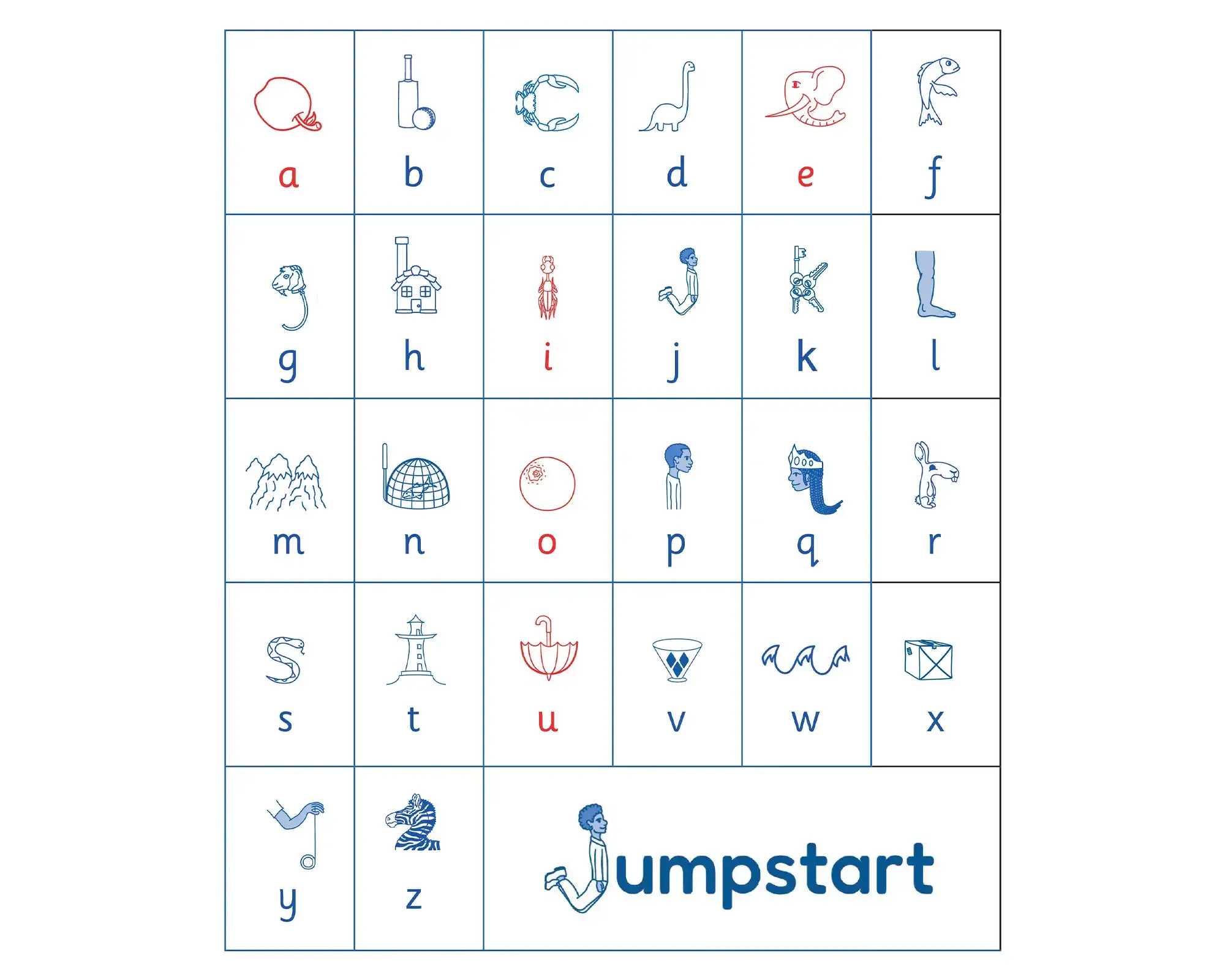 Jumpstart Alphabet - all letters on 1 page