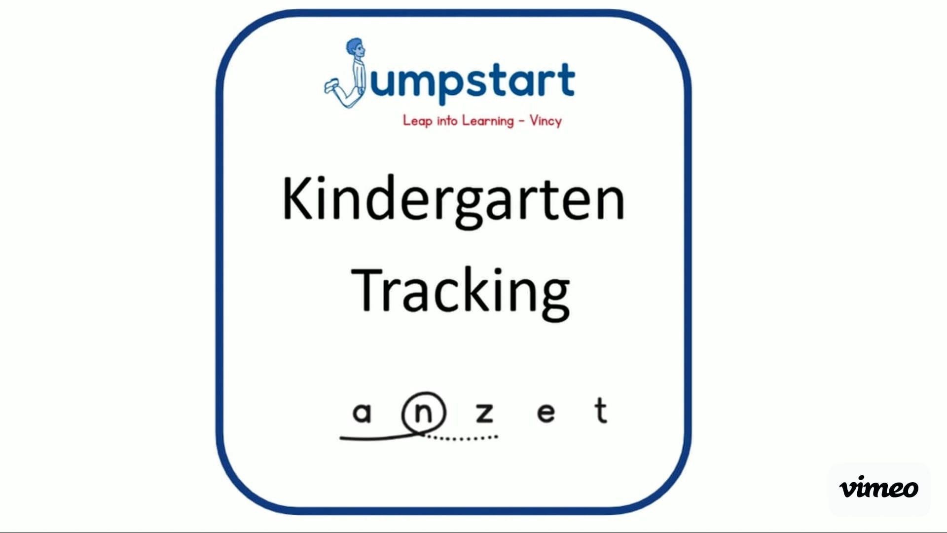 kindergarten tracking poster