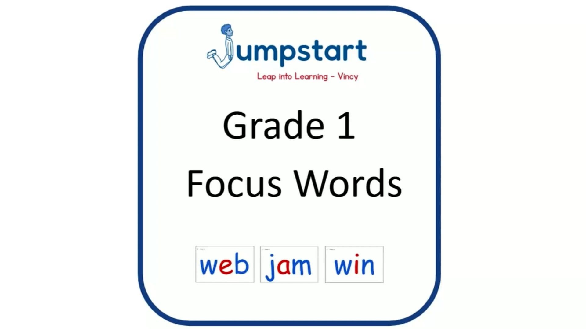 Grade 1 focus words